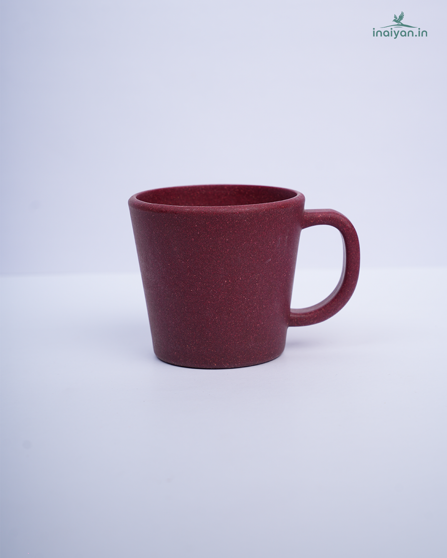 Eco Majestic Ribbed Coffee Mug - 375ml Burgundy