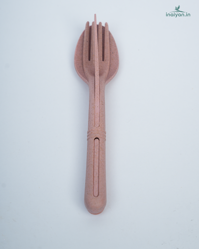 Blush Pink Eco Wheat Straw Cutlery Set