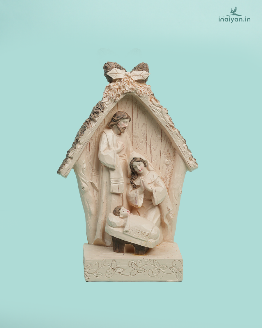 Jesus Nativity Polystone Decorative Figurine House