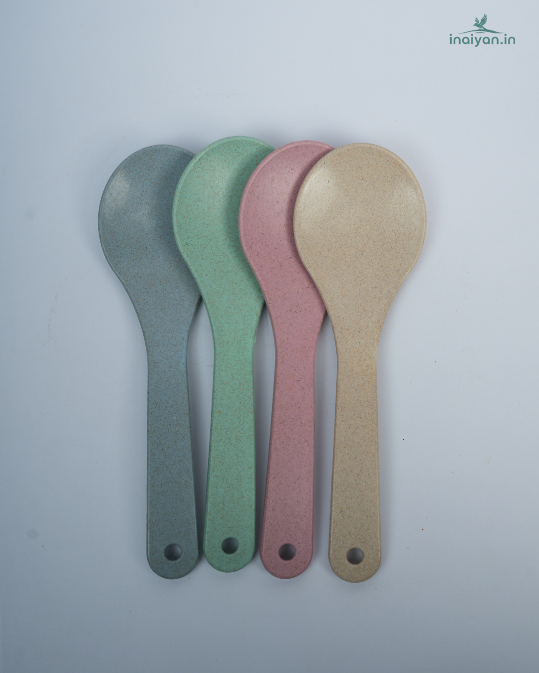 Pastel Wheat Straw Serving Spoon Set of 4 - 8"
