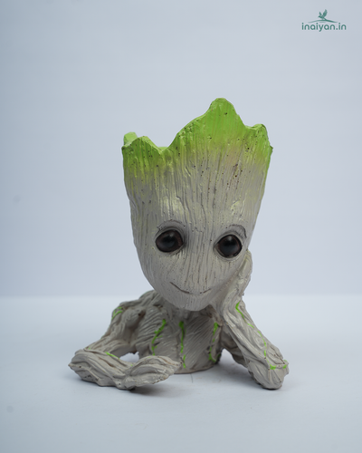 Baby Groot Wheat Straw Eco Sculptural Planter