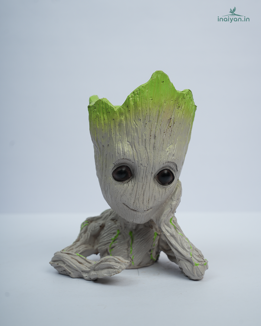 Baby Groot Wheat Straw Eco Sculptural Planter