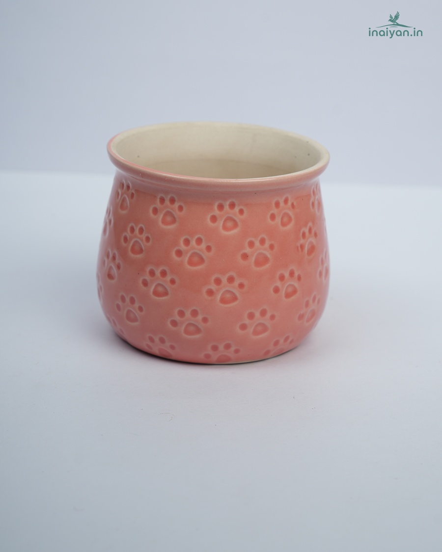 Speckle-Blush Textured Ceramic Pot