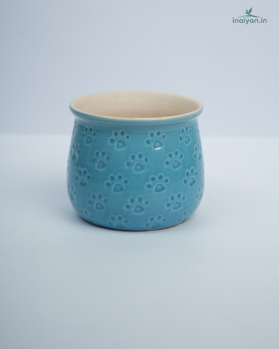 Periwinkle Blue Speckle Matte Ceramic Pot