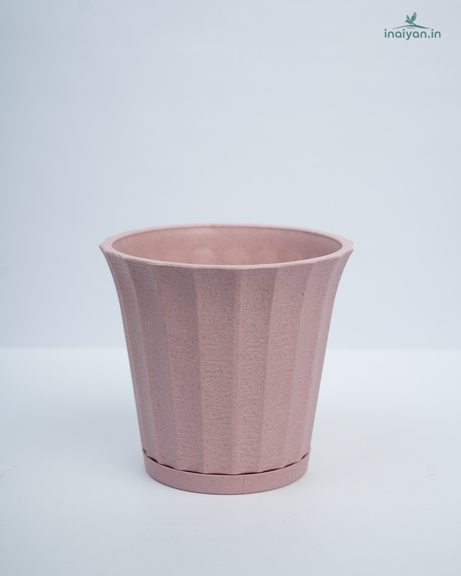 Blush Pink Eco Fluted Garden Planter