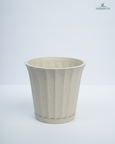 Stone Beige Eco Fluted Garden Planter