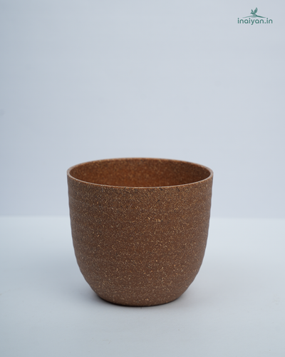 Pebble Brown Eco Round Garden Planter