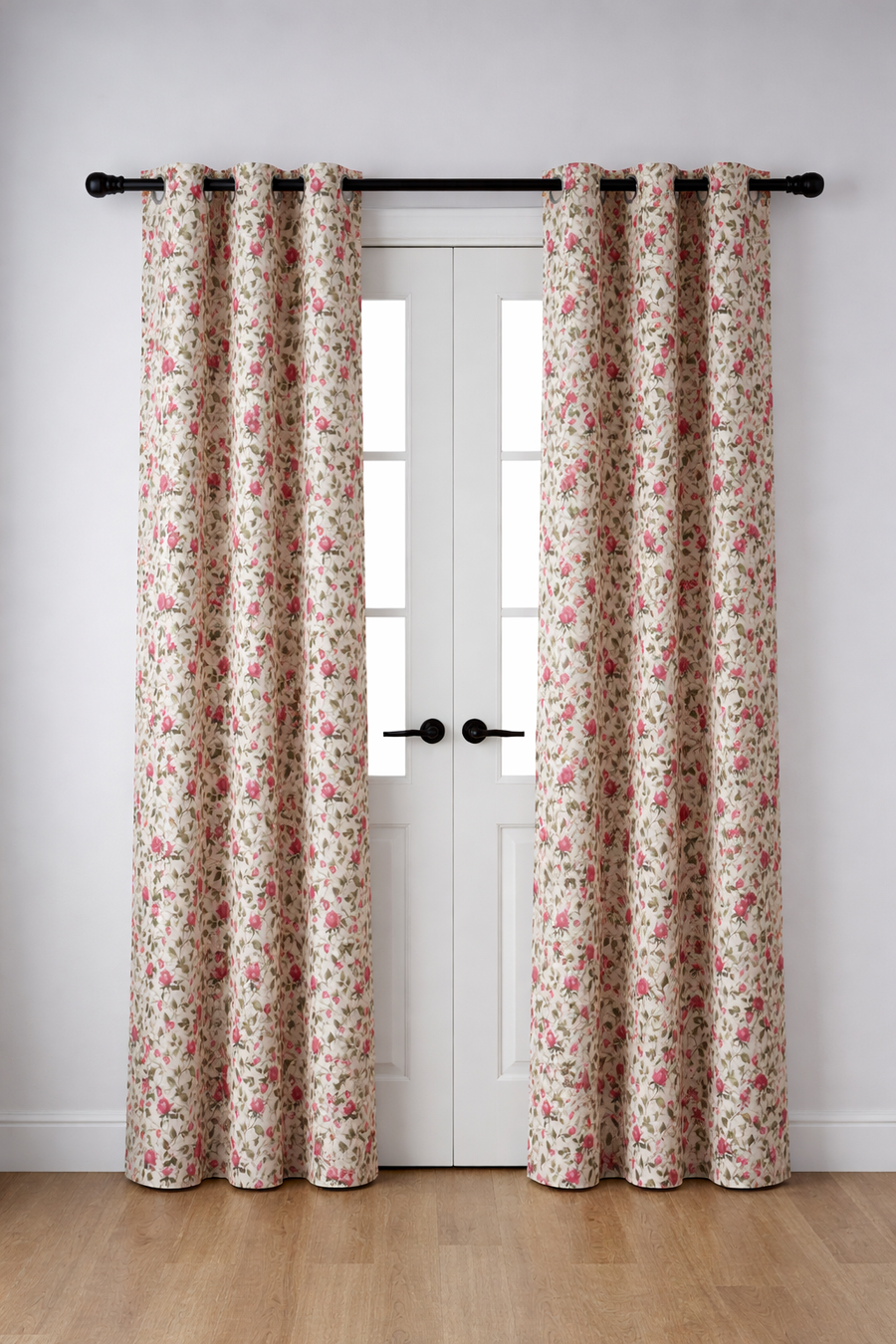 Pure Cotton Door Curtains set - Light Filtering Ethnic Drapes