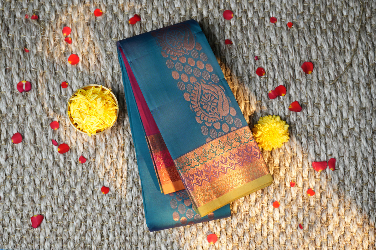Elampillai Soft silk self butta Saree