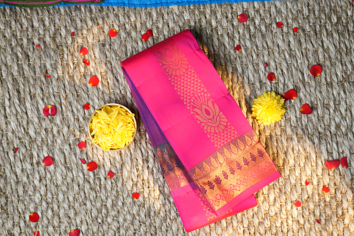Elampillai Soft silk self butta Saree