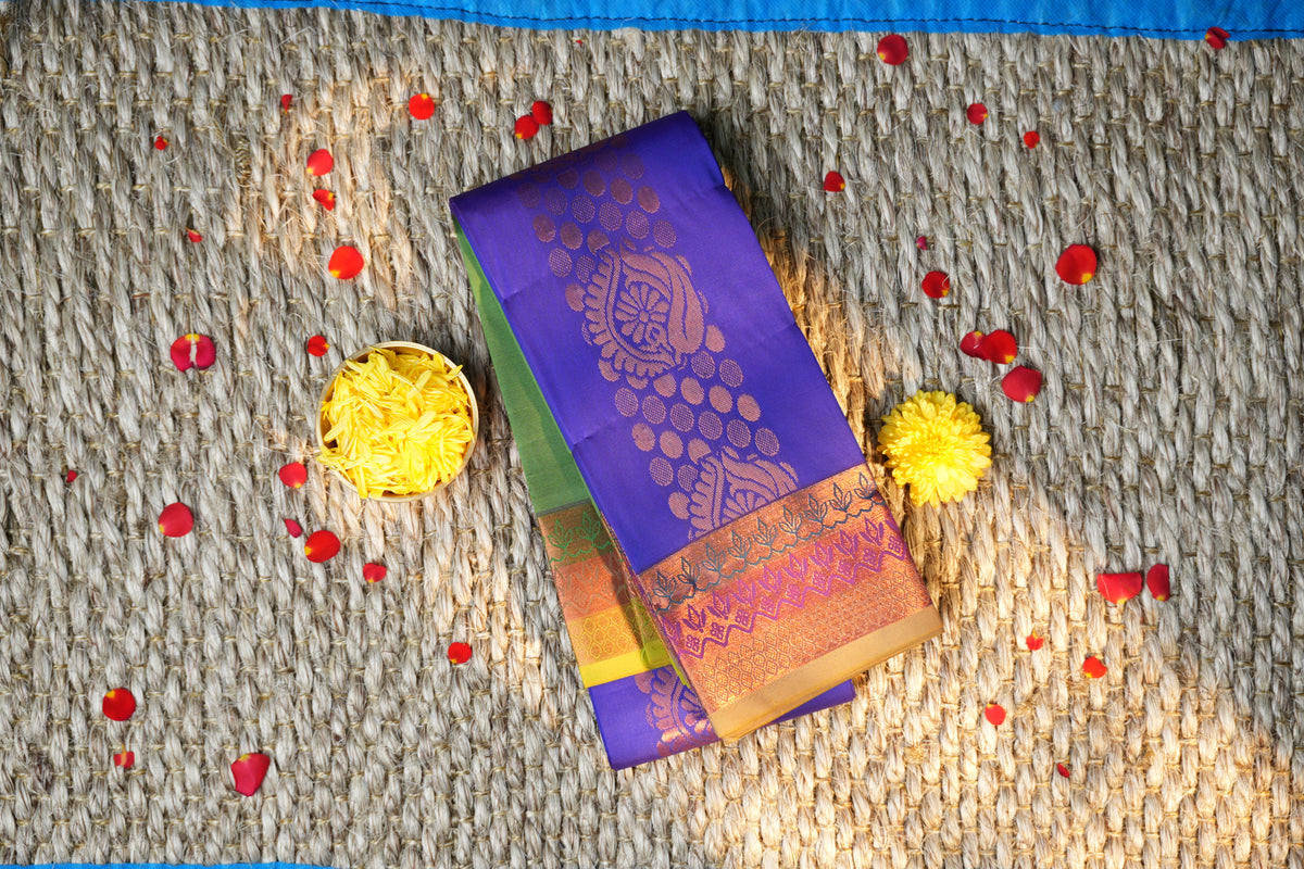 Elampillai Soft silk self butta Saree