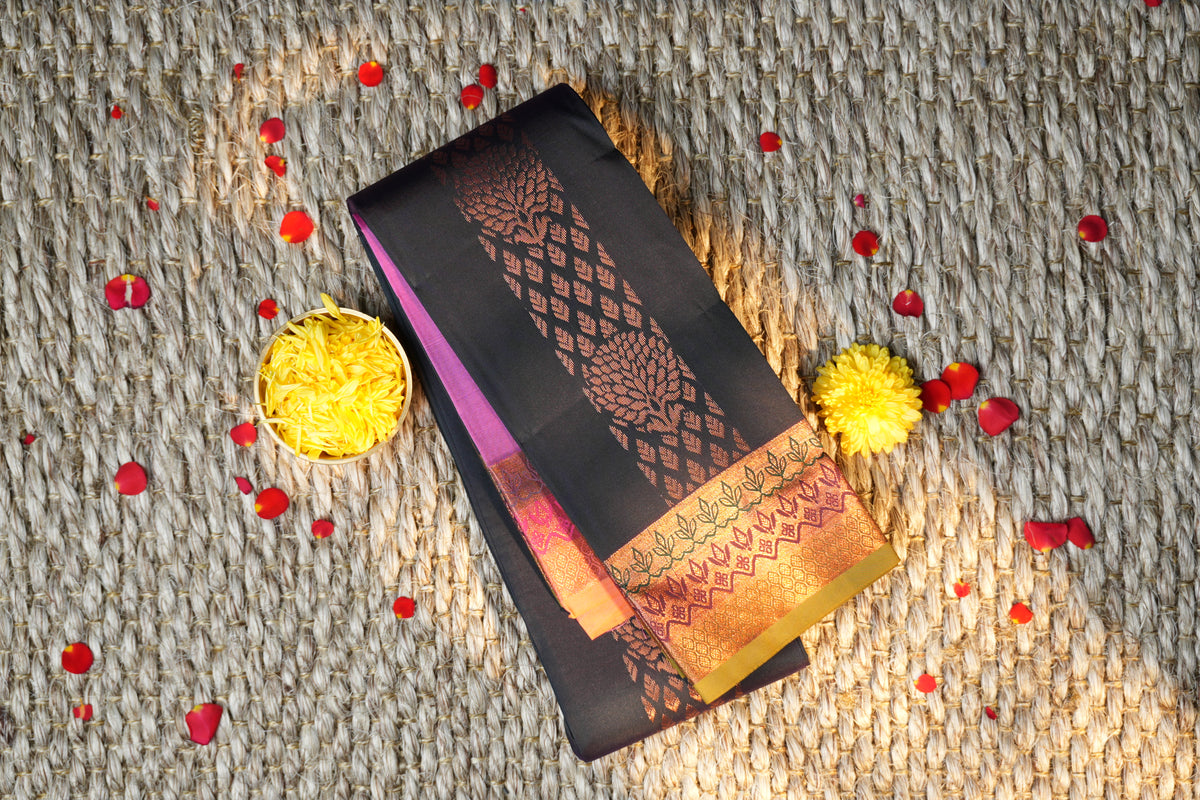 Elampillai Soft silk self butta Saree