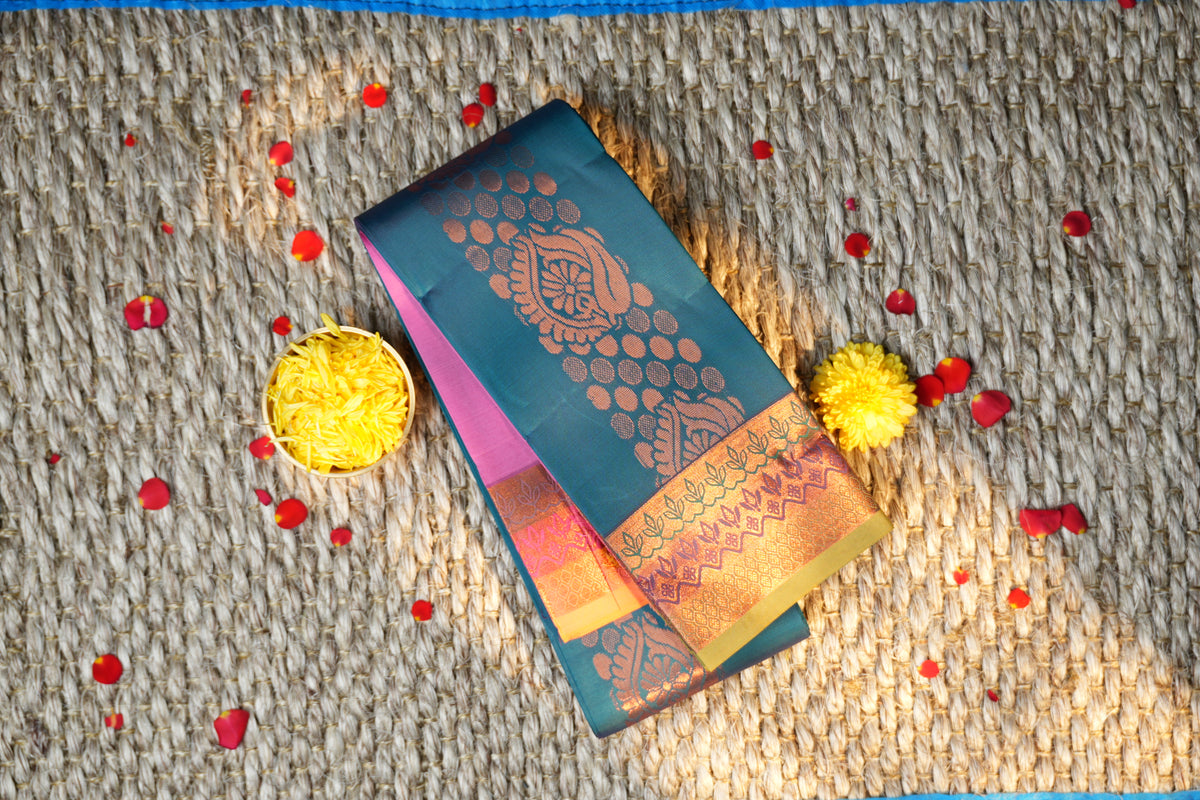 Elampillai Soft silk self butta Saree