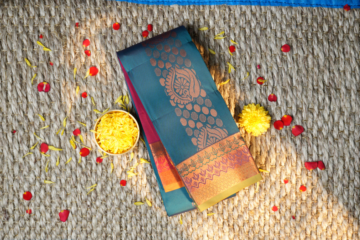 Elampillai Soft silk self butta Saree