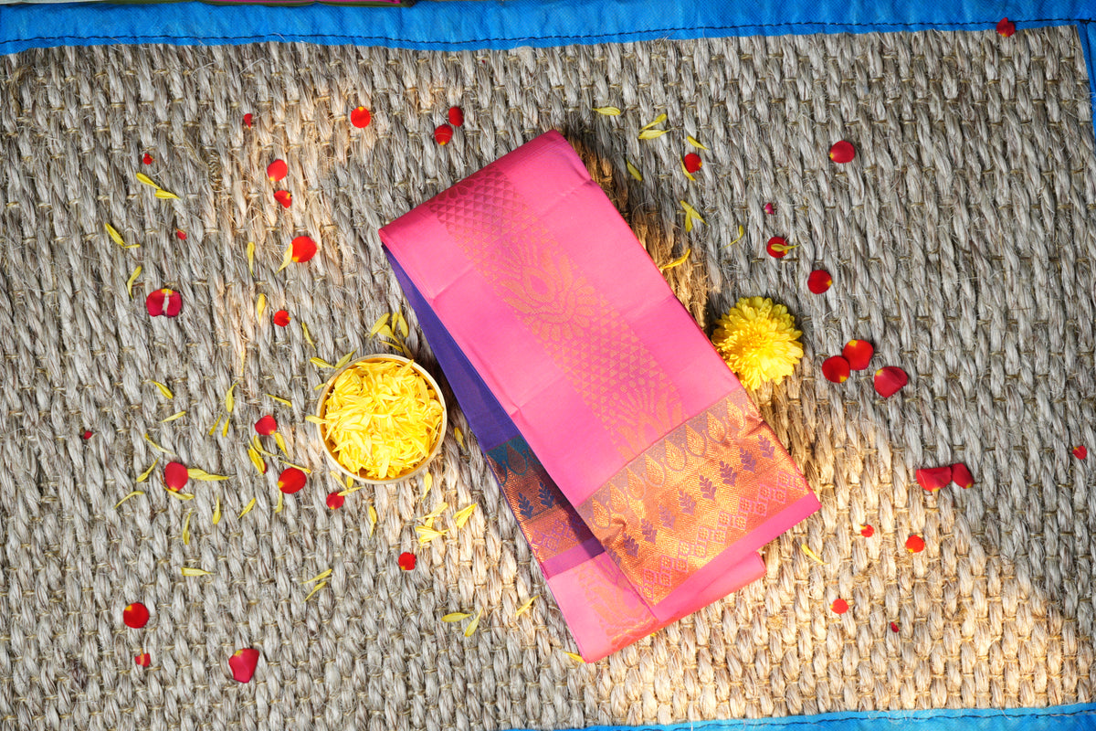 Elampillai Soft silk self butta Saree