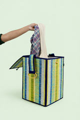 Handcrafted Woven Laundry Basket with Lid - Eco-Friendly Hamper 1
