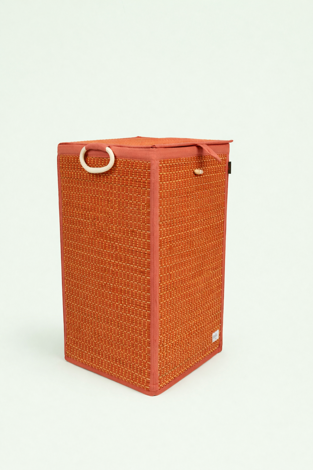 Handcrafted Woven Laundry Basket with Lid - Eco-Friendly Hamper