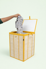 Handcrafted Woven Laundry Basket with Lid - Eco-Friendly Hamper 3