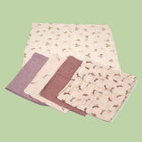 Pure Muslin Baby Towels & Washcloths - Set of 5 | Ultra-Soft 1