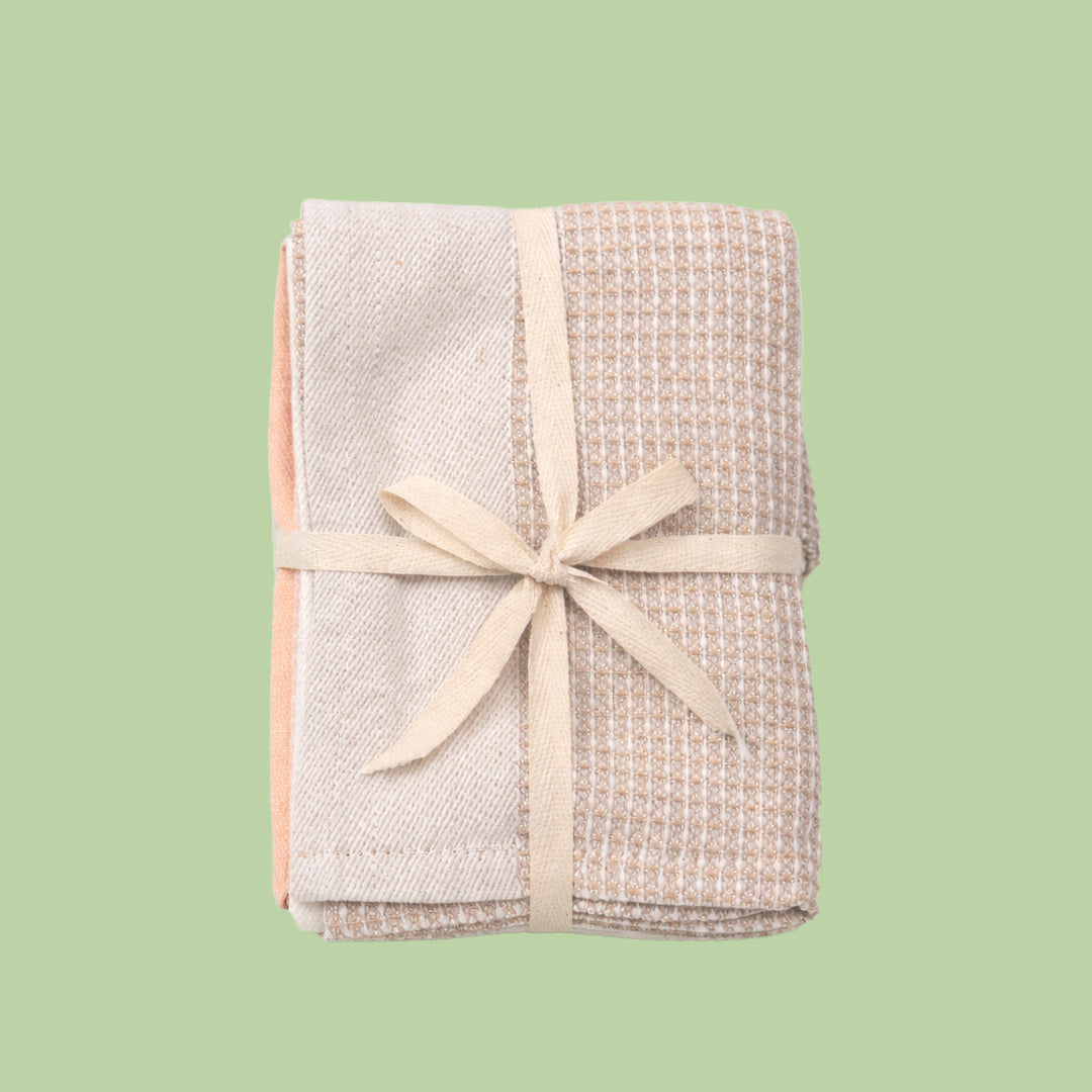 Medium Cotton Kitchen Towels - Set of 5 | Absorbent & Durable