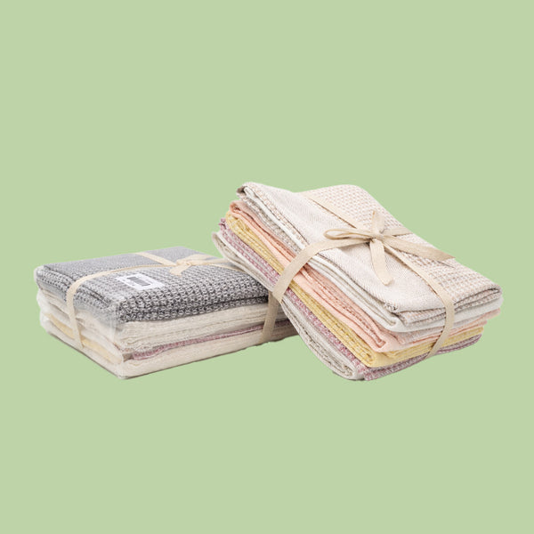 Medium Cotton Kitchen Towels - Set of 5 | Absorbent & Durable